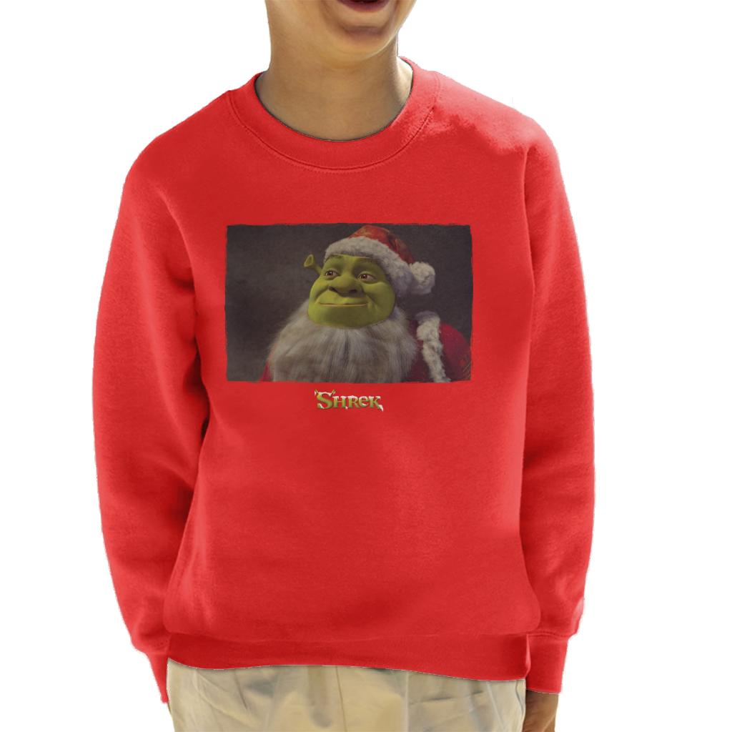 Shrek Christmas Father Christmas Kid's Sweatshirt-ALL + EVERY