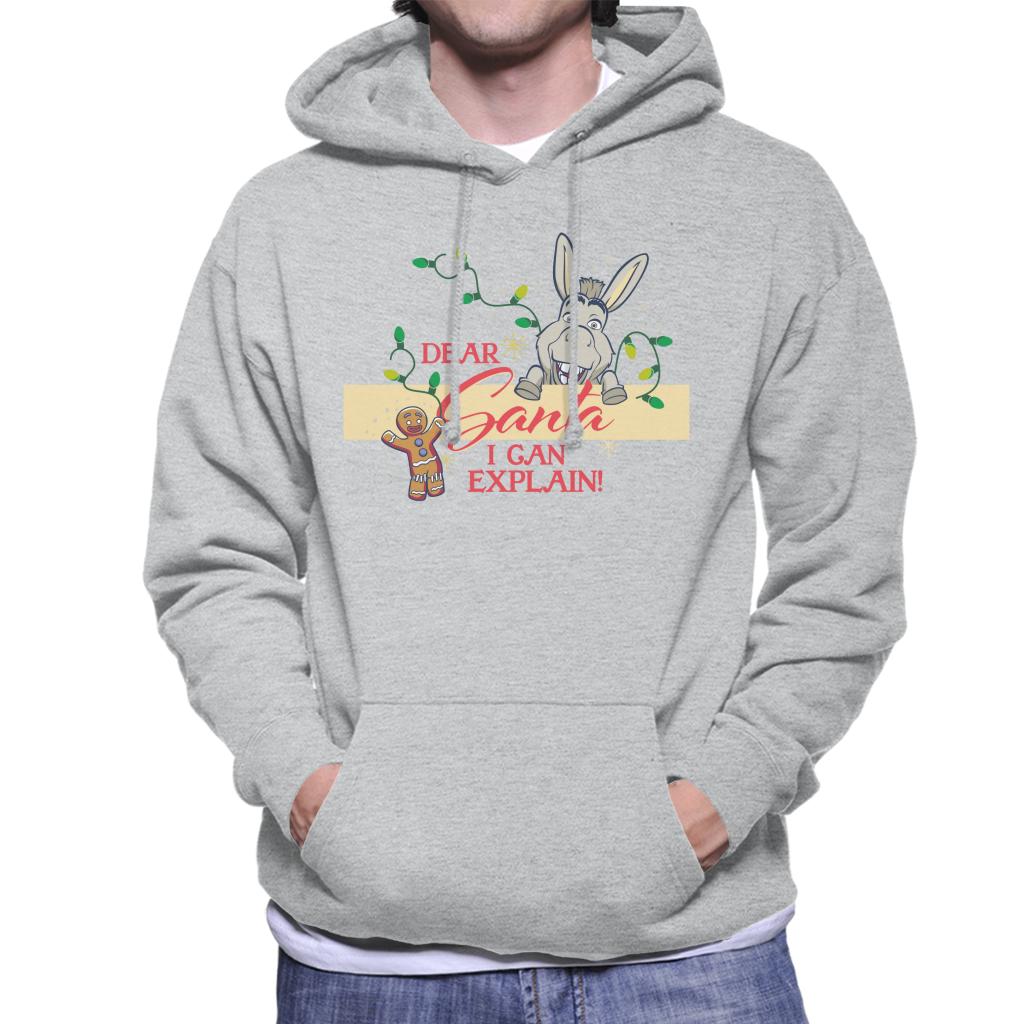 Shrek Christmas Donkey Dear Santa I Can Explain Men's Hooded Sweatshirt-ALL + EVERY