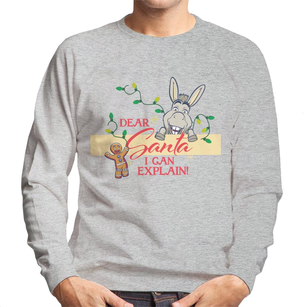 Shrek Christmas Donkey Dear Santa I Can Explain Men's Sweatshirt-ALL + EVERY