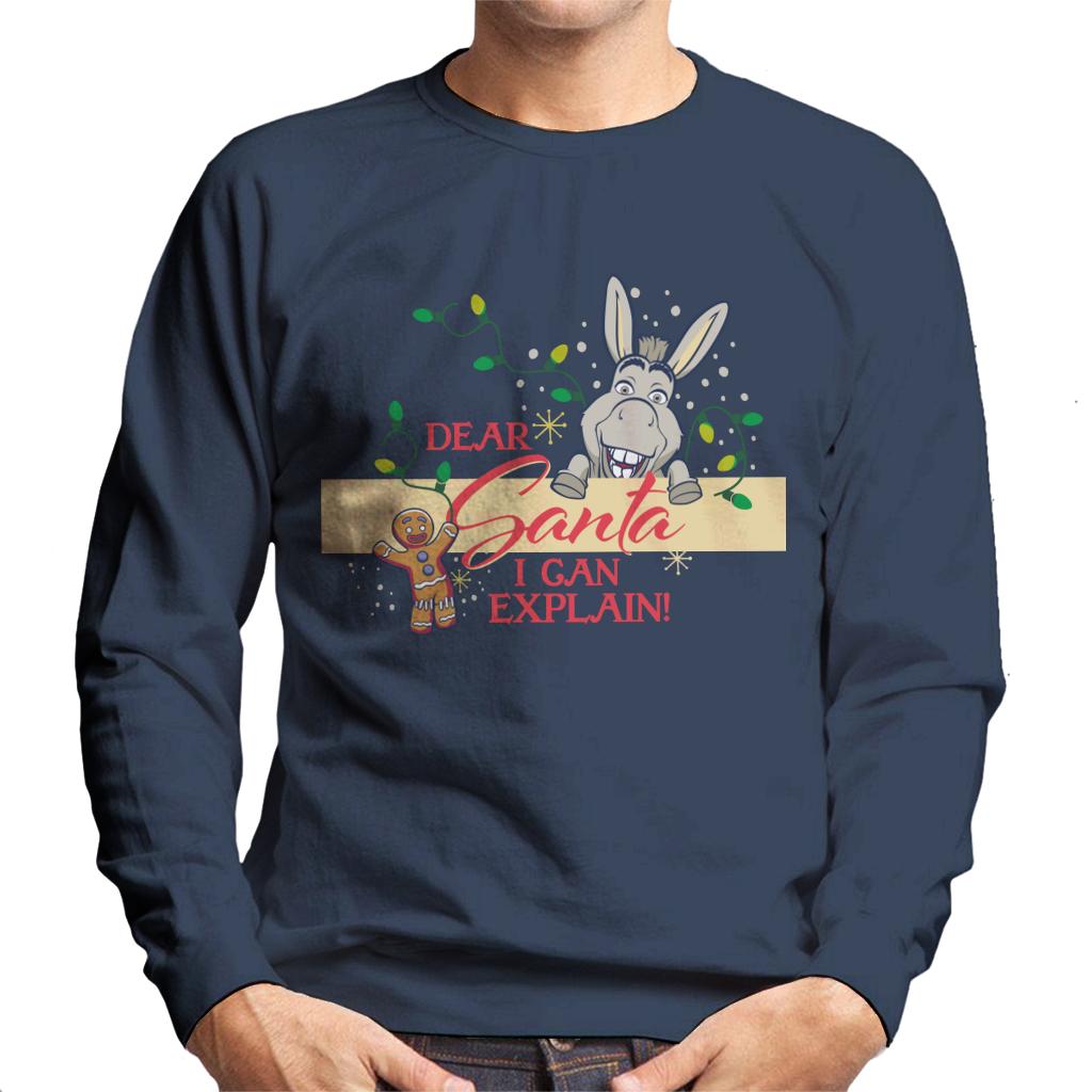 Shrek Christmas Donkey Dear Santa I Can Explain Men's Sweatshirt-ALL + EVERY