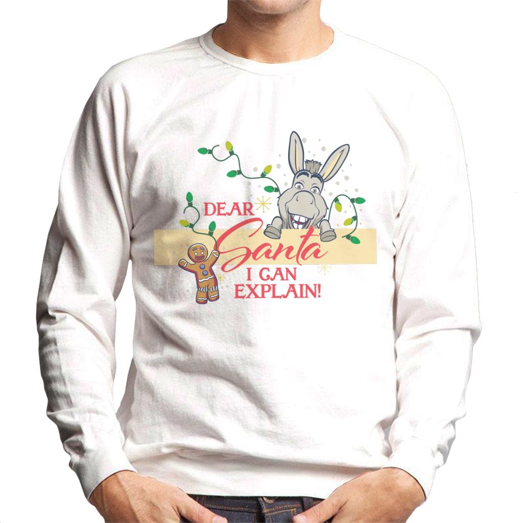 Shrek Christmas Donkey Dear Santa I Can Explain Men's Sweatshirt-ALL + EVERY