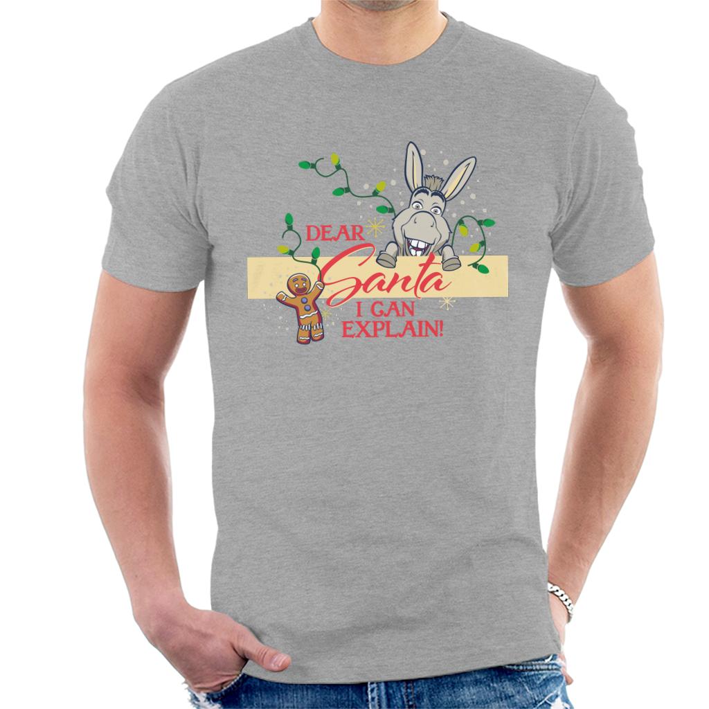 Shrek Christmas Donkey Dear Santa I Can Explain Men's T-Shirt-ALL + EVERY