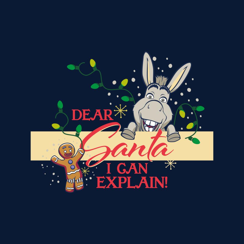 Shrek Christmas Donkey Dear Santa I Can Explain Women's T-Shirt-ALL + EVERY