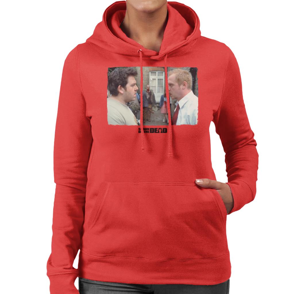 Shaun of the Dead Garden Scene Women's Hooded Sweatshirt-ALL + EVERY