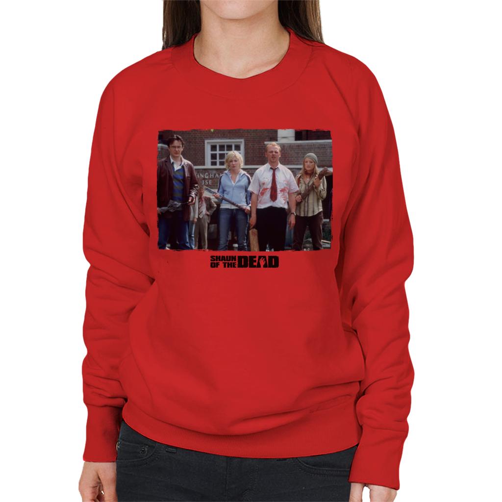 Shaun of the Dead Liz Holding Hockey Stick Women's Sweatshirt-ALL + EVERY