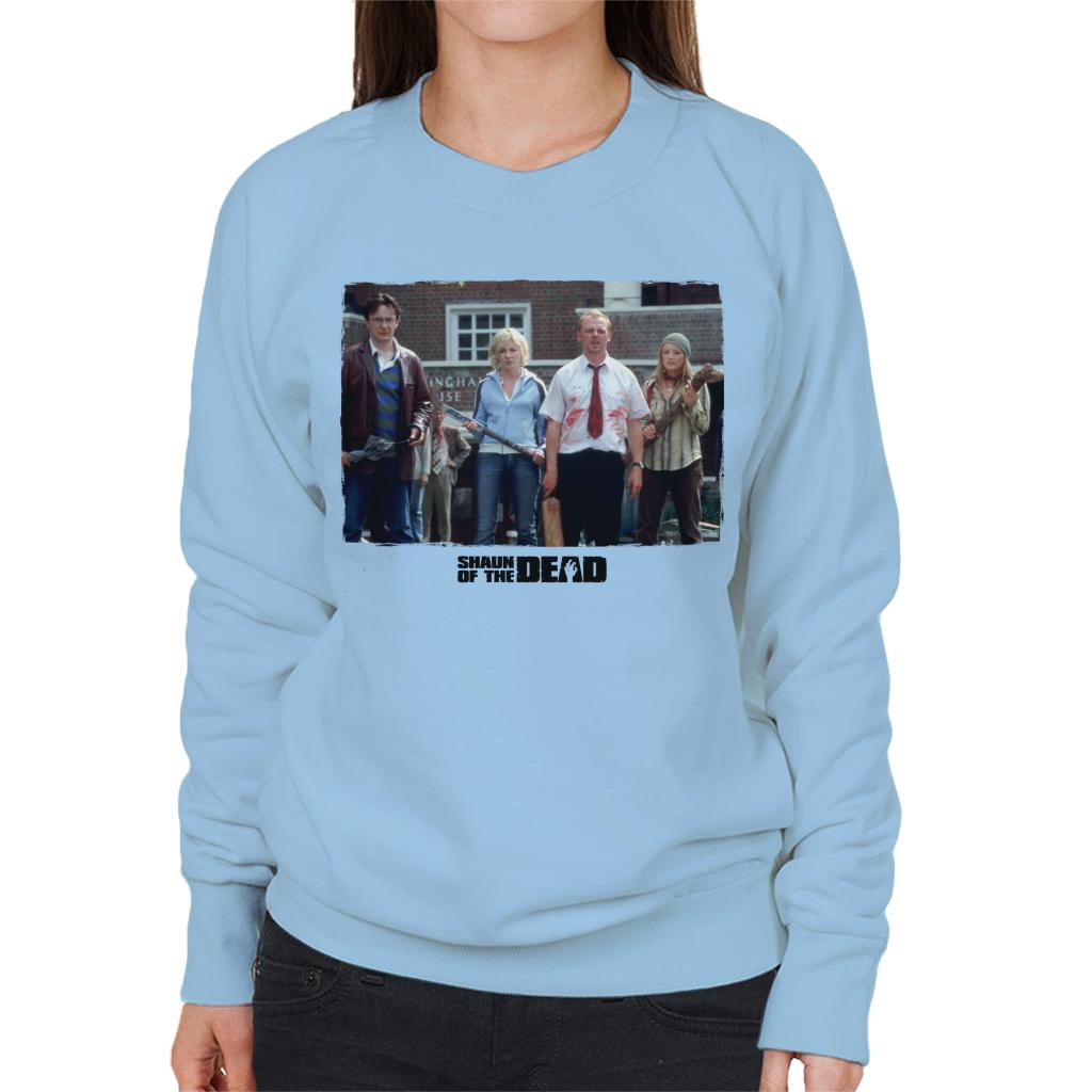 Shaun of the Dead Liz Holding Hockey Stick Women's Sweatshirt-ALL + EVERY