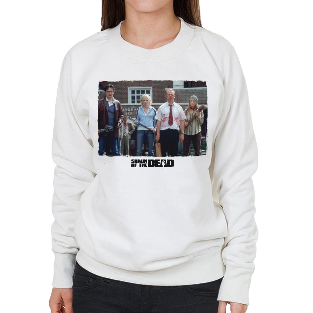 Shaun of the Dead Liz Holding Hockey Stick Women's Sweatshirt-ALL + EVERY