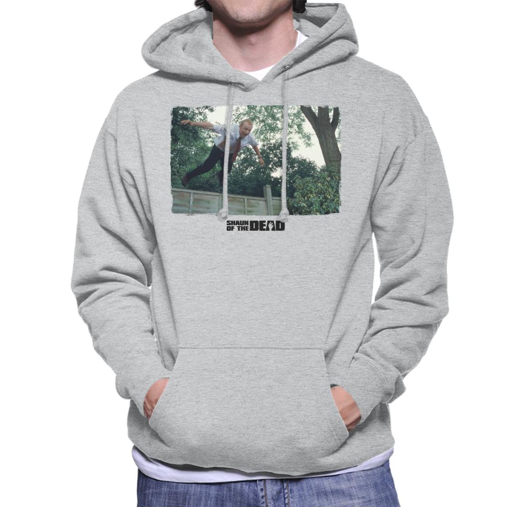 Shaun of the Dead Jumping Over Fence Men's Hooded Sweatshirt-ALL + EVERY