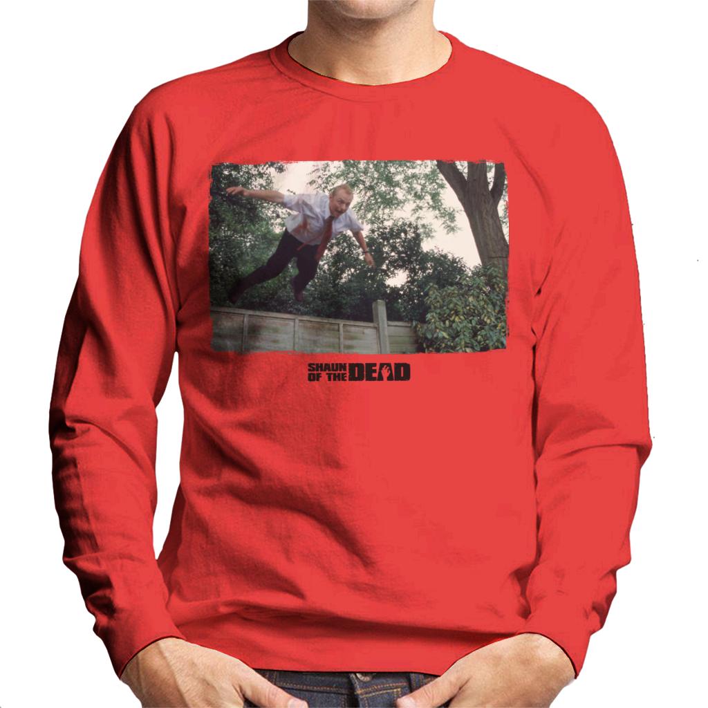 Shaun of the Dead Jumping Over Fence Men's Sweatshirt-ALL + EVERY