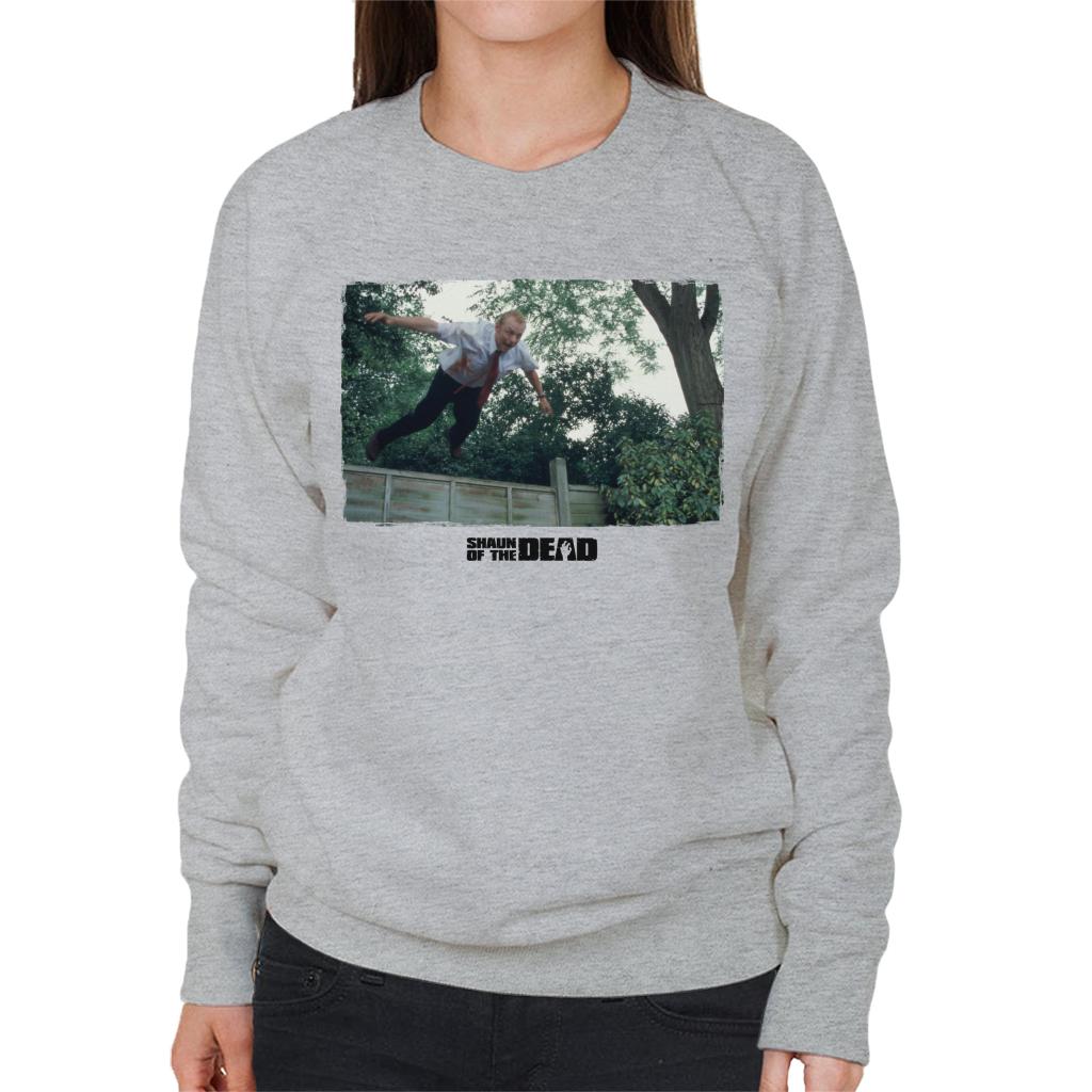 Shaun of the Dead Jumping Over Fence Women's Sweatshirt-ALL + EVERY