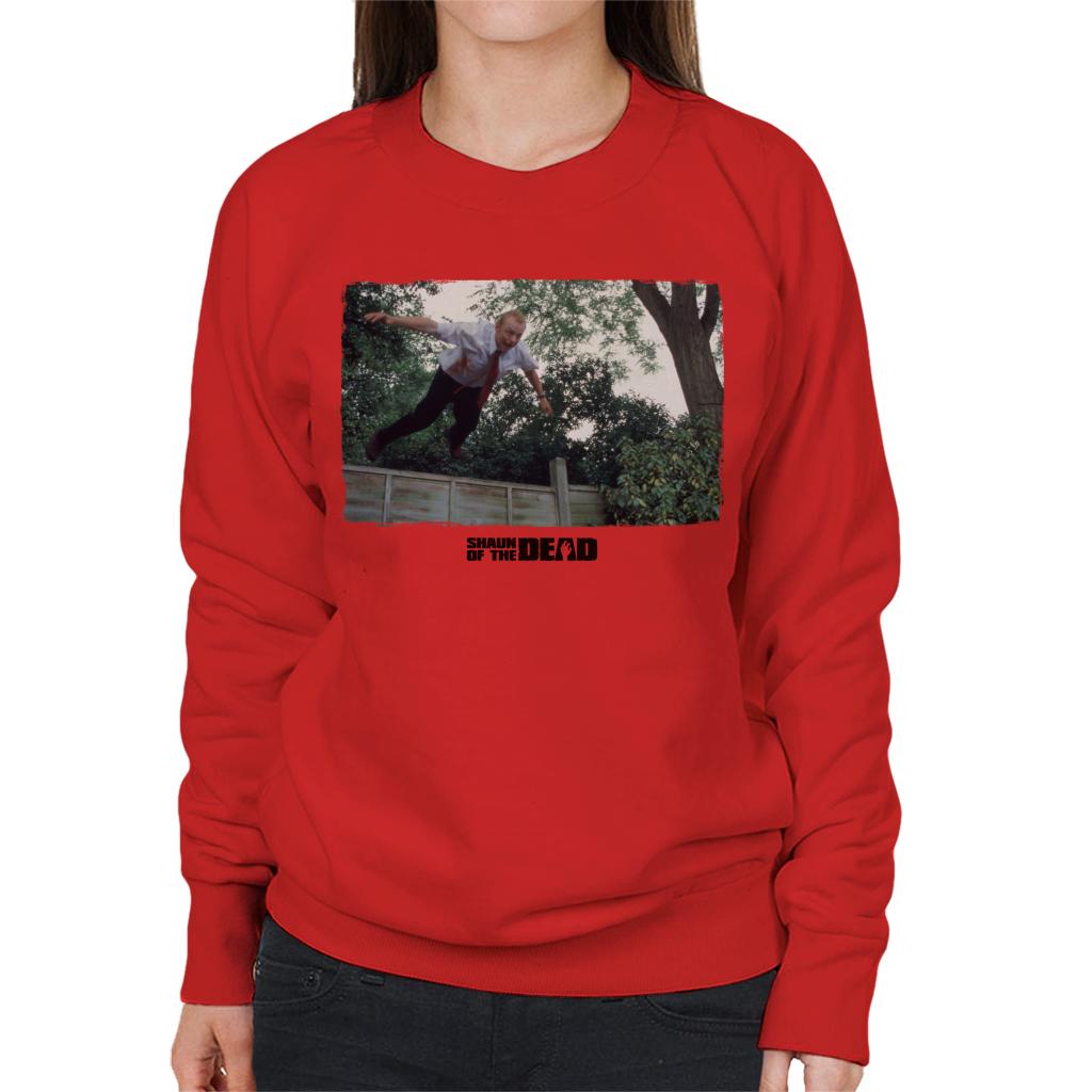 Shaun of the Dead Jumping Over Fence Women's Sweatshirt-ALL + EVERY