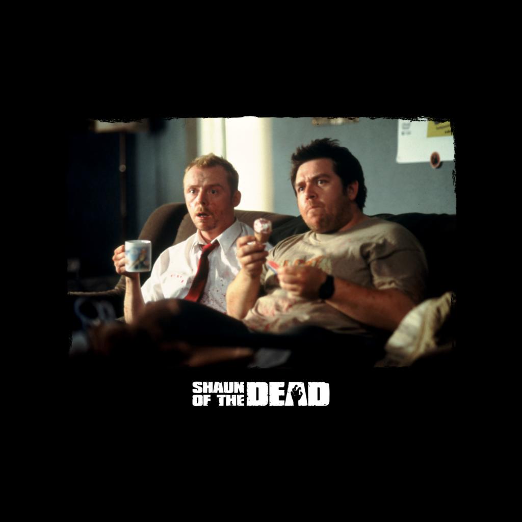 Shaun of the Dead Shaun And Ed Watching TV Men's T-Shirt-ALL + EVERY