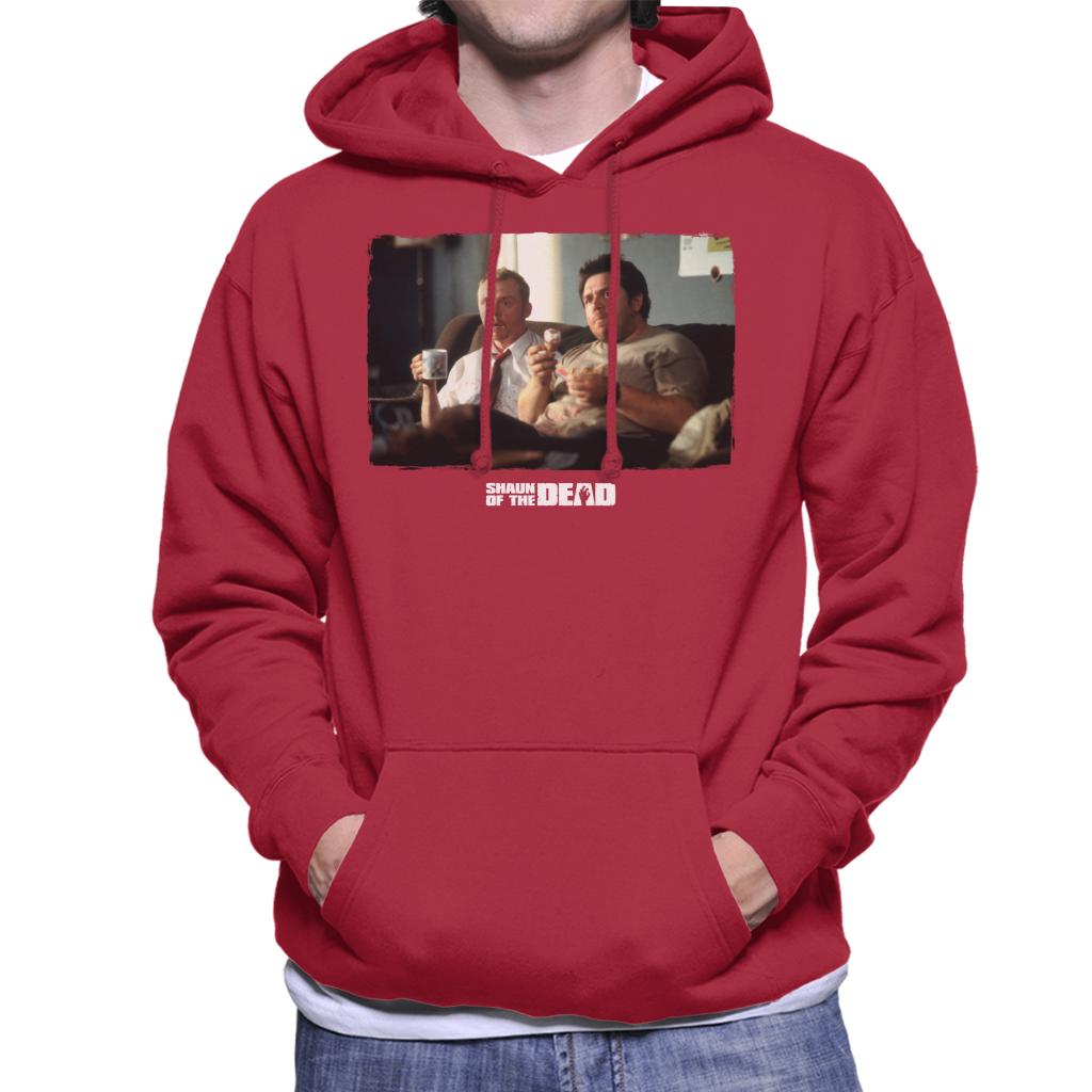 Shaun of the Dead Shaun And Ed Watching TV Men's Hooded Sweatshirt-ALL + EVERY