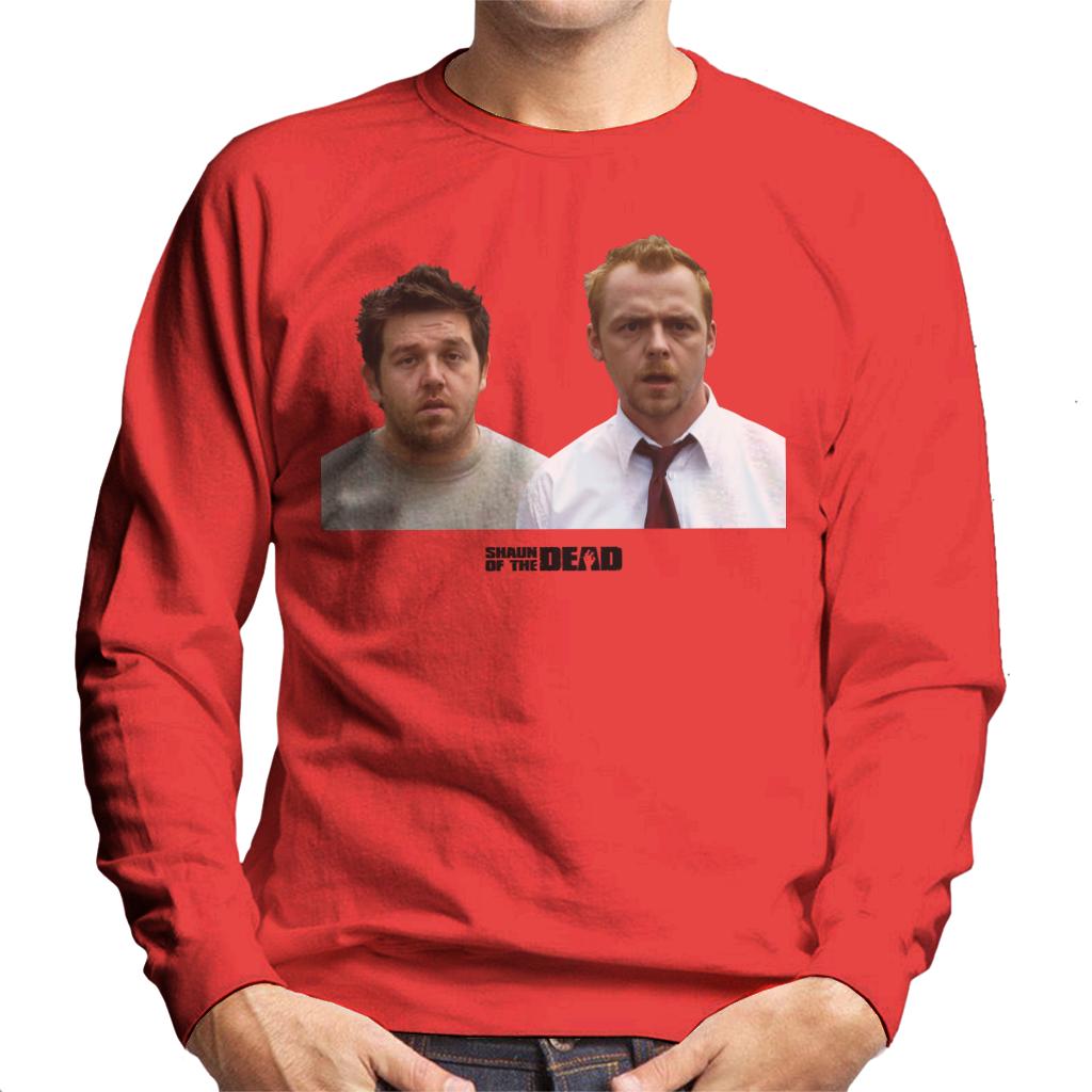 Shaun of the Dead Shaun And Ed In Shock Men's Sweatshirt-ALL + EVERY