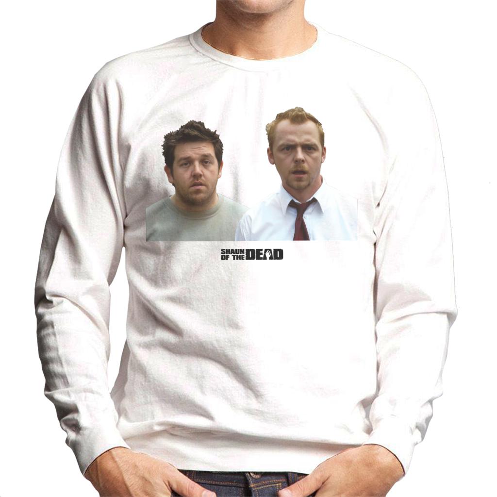 Shaun of the Dead Shaun And Ed In Shock Men's Sweatshirt-ALL + EVERY