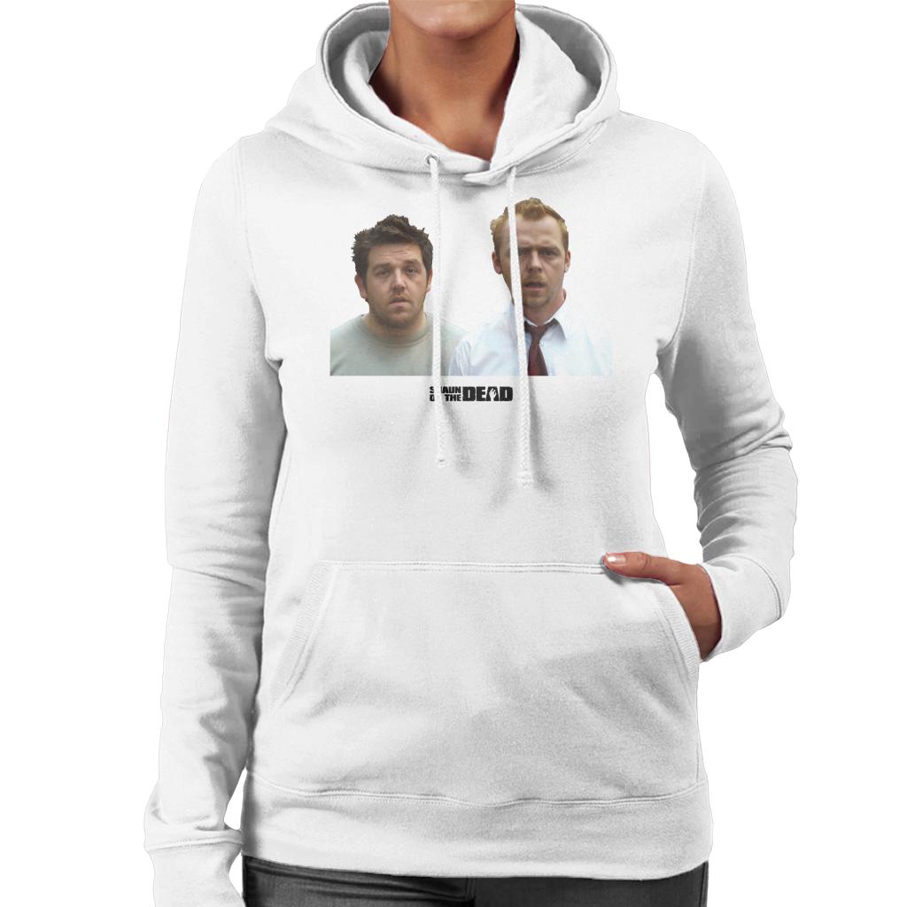 Shaun of the Dead Shaun And Ed In Shock Women's Hooded Sweatshirt-ALL + EVERY