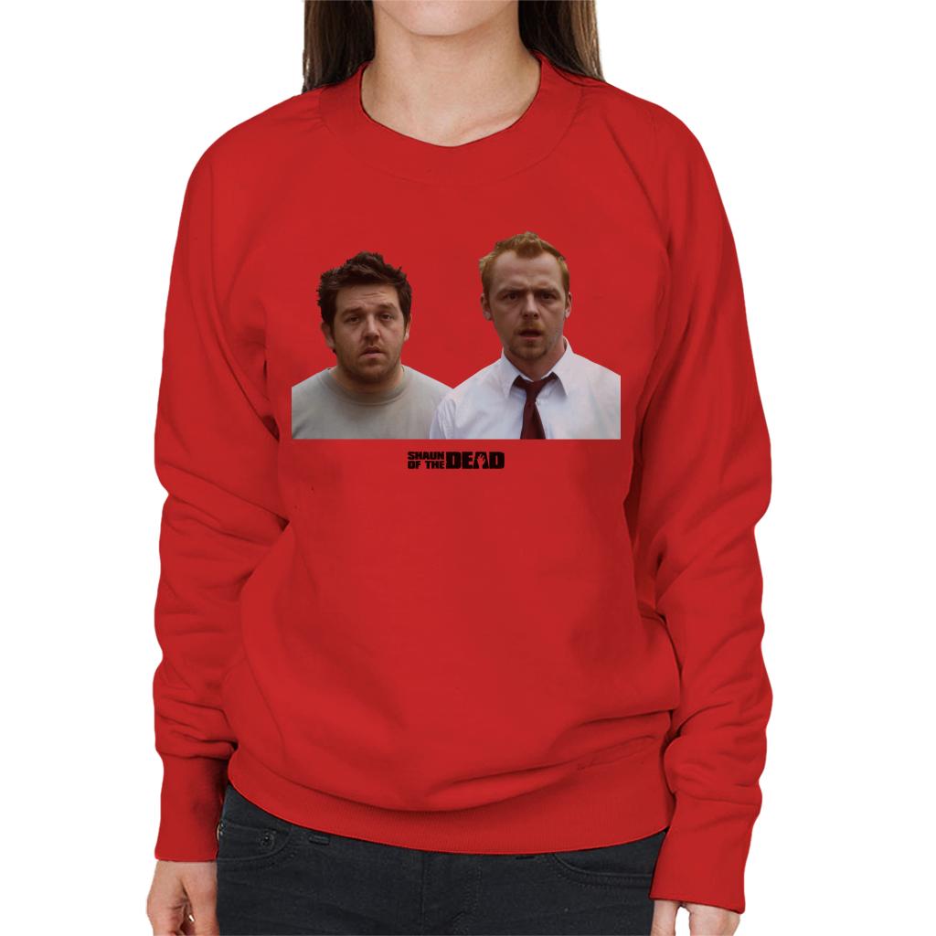 Shaun of the Dead Shaun And Ed In Shock Women's Sweatshirt-ALL + EVERY