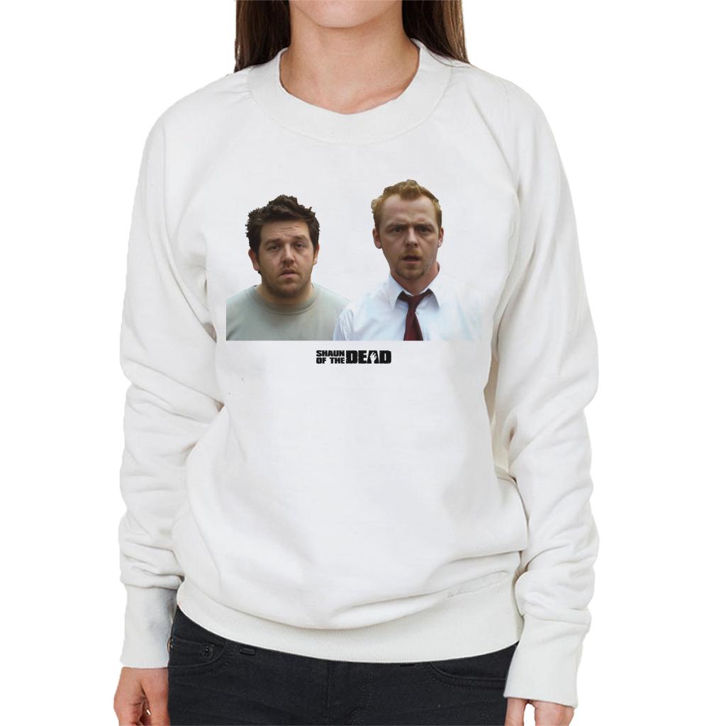 Shaun of the Dead Shaun And Ed In Shock Women's Sweatshirt-ALL + EVERY