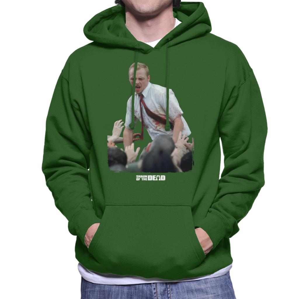 Shaun of the Dead With Zombies Men's Hooded Sweatshirt-ALL + EVERY