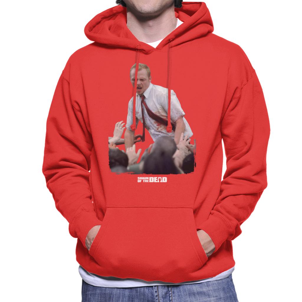 Shaun of the Dead With Zombies Men's Hooded Sweatshirt-ALL + EVERY