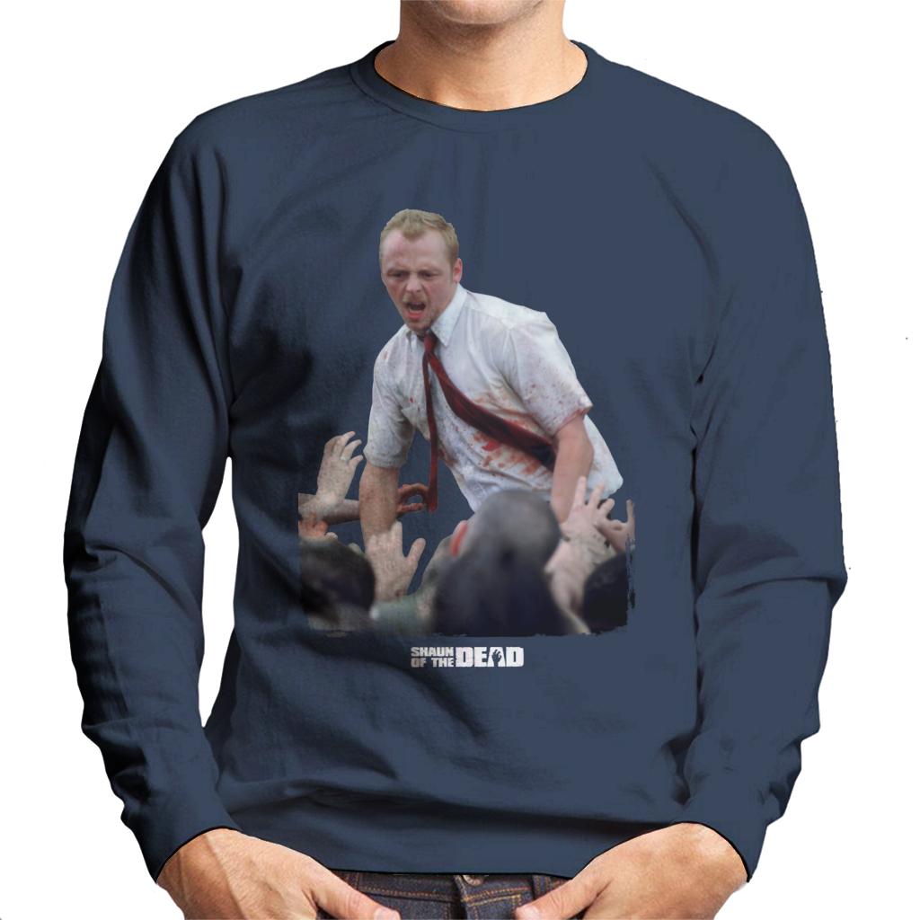 Shaun of the Dead With Zombies Men's Sweatshirt-ALL + EVERY