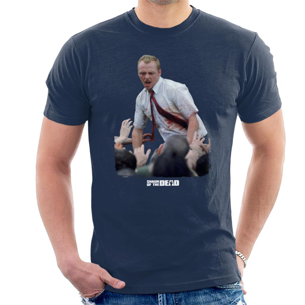 Shaun of the Dead With Zombies Men's T-Shirt-ALL + EVERY