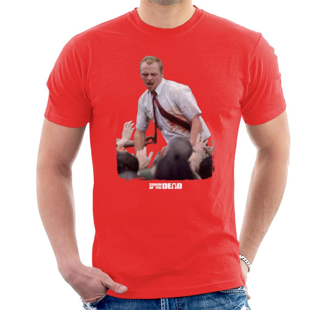 Shaun of the Dead With Zombies Men's T-Shirt-ALL + EVERY