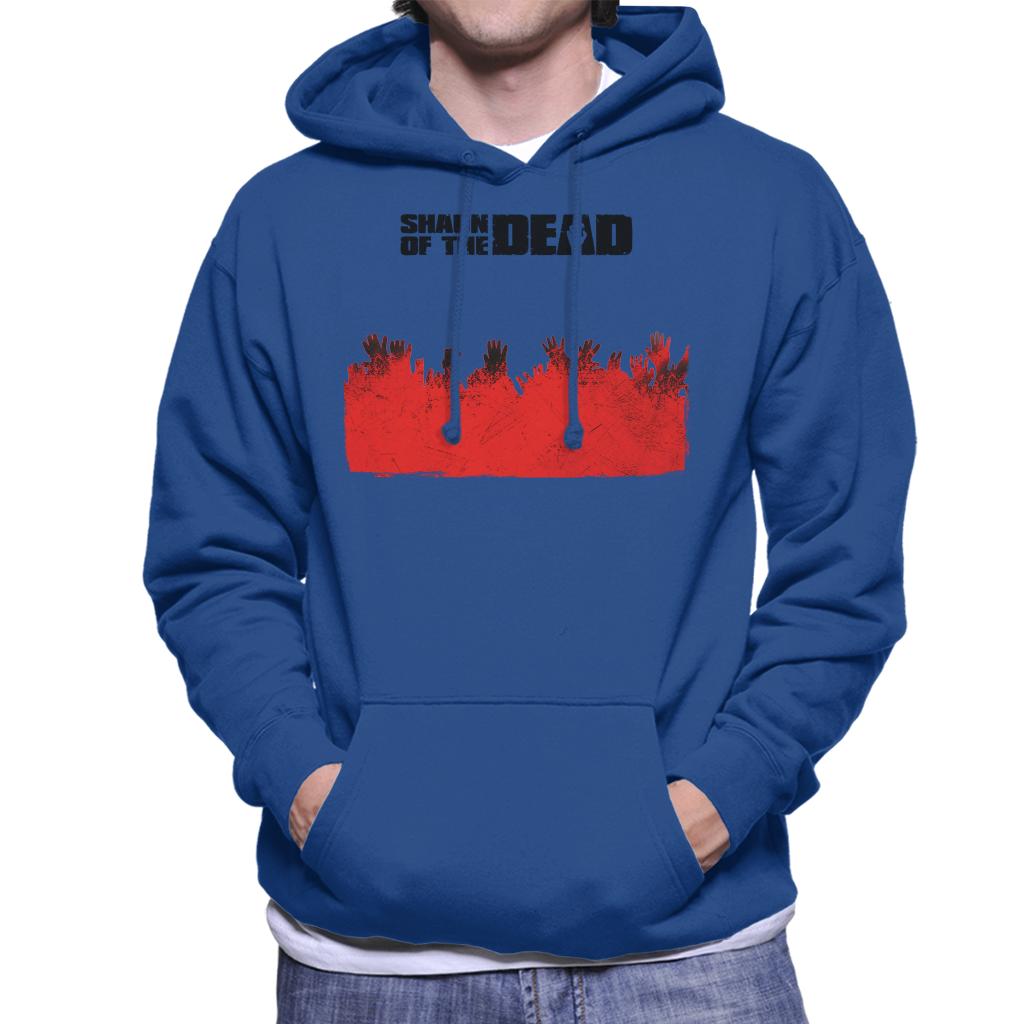 Shaun of the Dead Zombie Hands Silhouette Men's Hooded Sweatshirt-ALL + EVERY