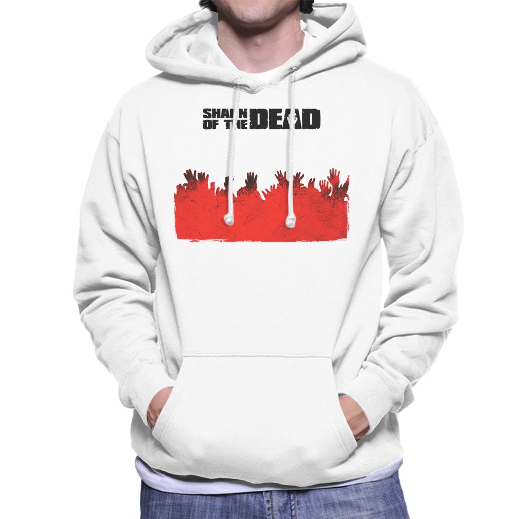 Shaun of the Dead Zombie Hands Silhouette Men's Hooded Sweatshirt-ALL + EVERY