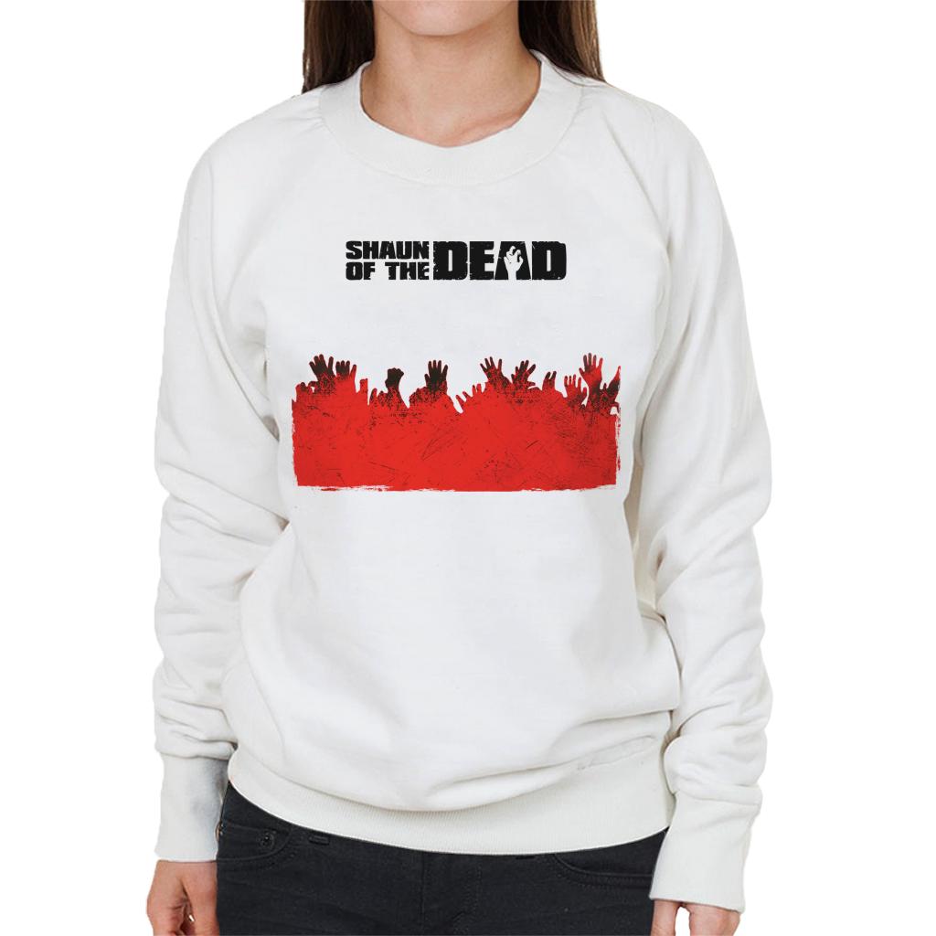 Shaun of the Dead Zombie Hands Silhouette Women's Sweatshirt-ALL + EVERY