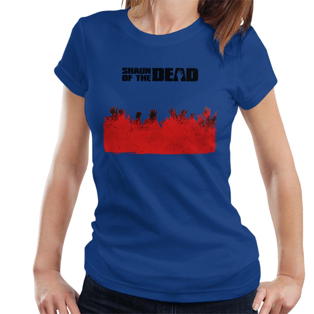 Shaun of the Dead Zombie Hands Silhouette Women's T-Shirt-ALL + EVERY