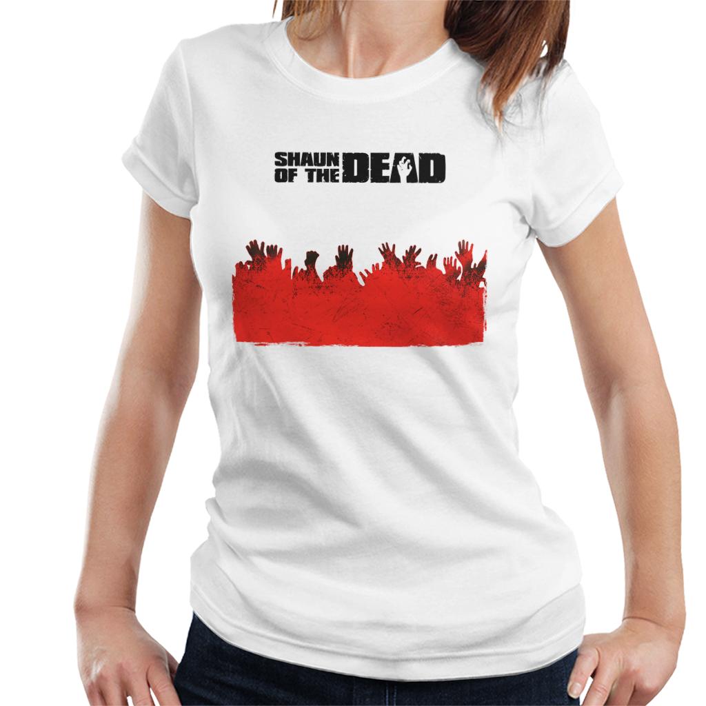 Shaun of the Dead Zombie Hands Silhouette Women's T-Shirt-ALL + EVERY