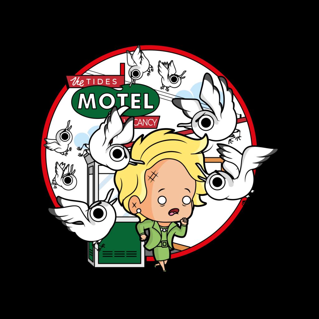 The Birds Cartoon The Tides Motel Scene Women's T-Shirt-ALL + EVERY