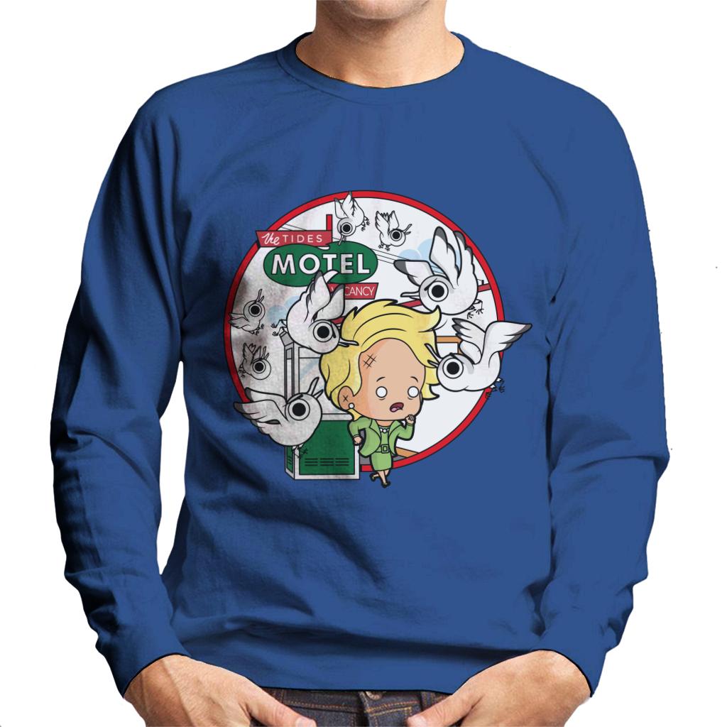 The Birds Cartoon The Tides Motel Scene Men's Sweatshirt-ALL + EVERY