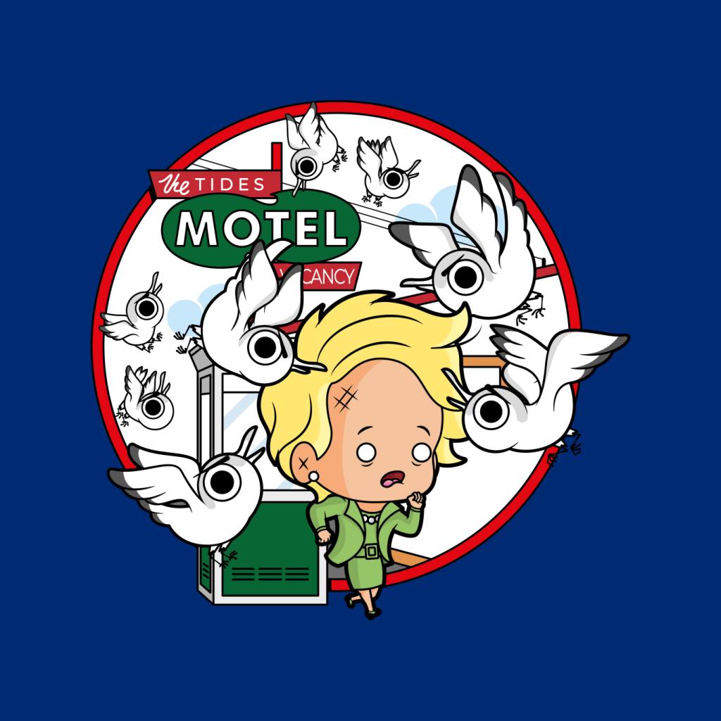 The Birds Cartoon The Tides Motel Scene Women's T-Shirt-ALL + EVERY