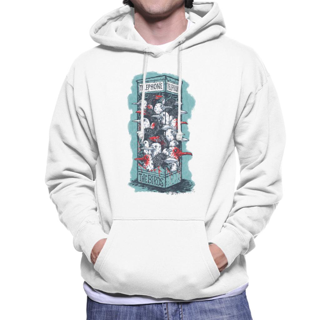 The Birds Dark Phone Booth Men's Hooded Sweatshirt-ALL + EVERY