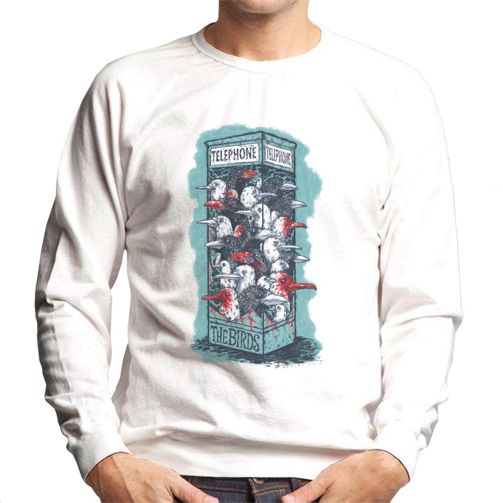 The Birds Dark Phone Booth Men's Sweatshirt-ALL + EVERY