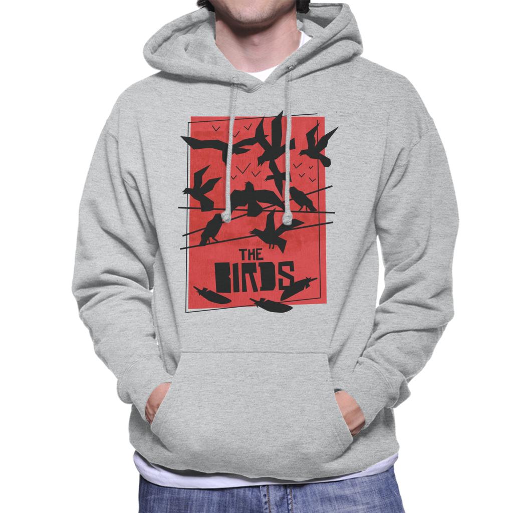 The Birds Power Line Silhouettes Men's Hooded Sweatshirt-ALL + EVERY