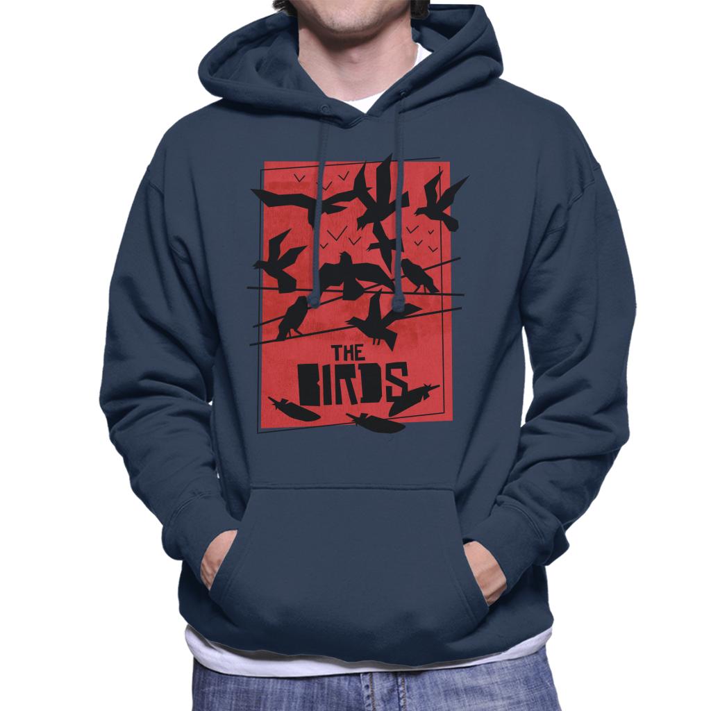 The Birds Power Line Silhouettes Men's Hooded Sweatshirt-ALL + EVERY