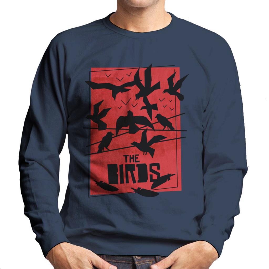 The Birds Power Line Silhouettes Men's Sweatshirt-ALL + EVERY