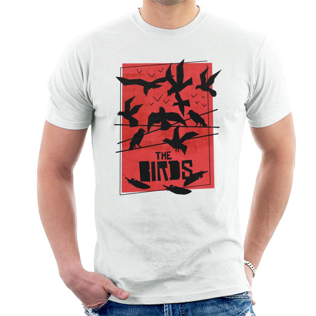 The Birds Power Line Silhouettes Men's T-Shirt-ALL + EVERY