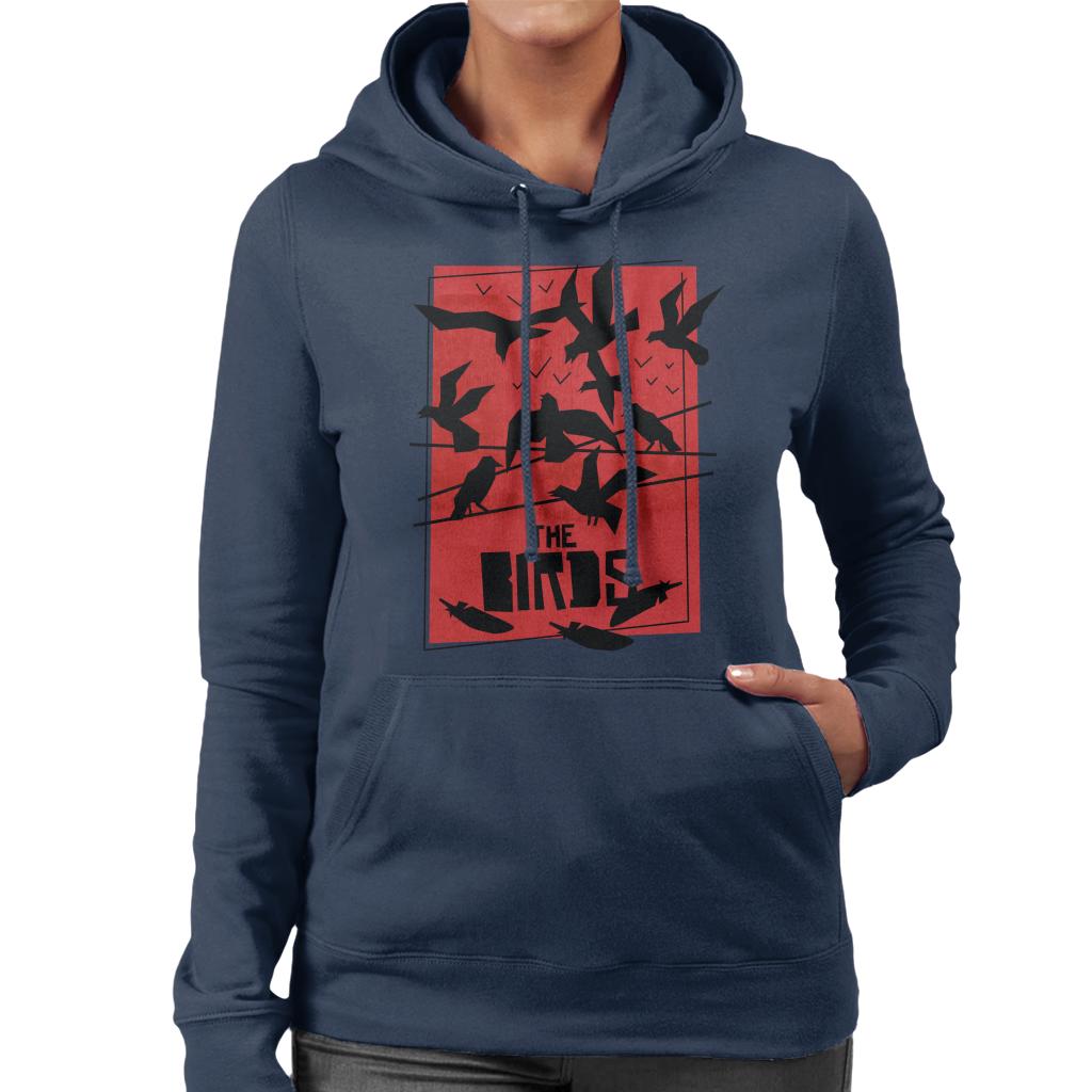 The Birds Power Line Silhouettes Women's Hooded Sweatshirt-ALL + EVERY