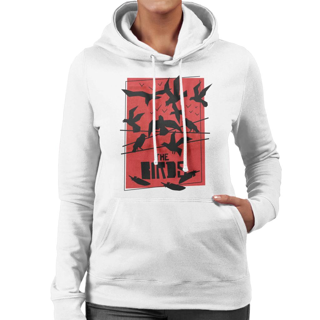 The Birds Power Line Silhouettes Women's Hooded Sweatshirt-ALL + EVERY