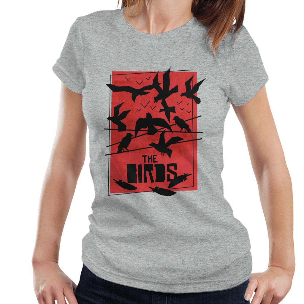 The Birds Power Line Silhouettes Women's T-Shirt-ALL + EVERY