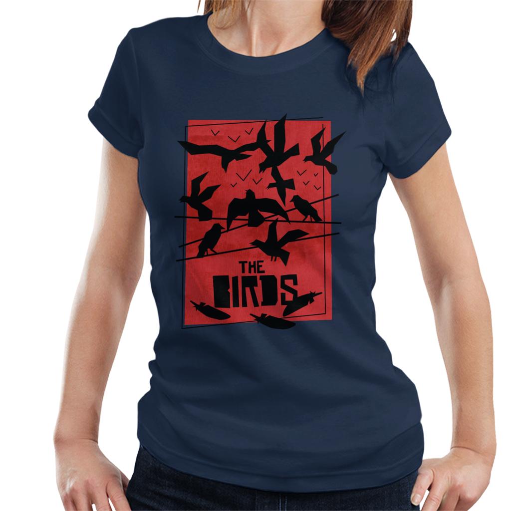 The Birds Power Line Silhouettes Women's T-Shirt-ALL + EVERY