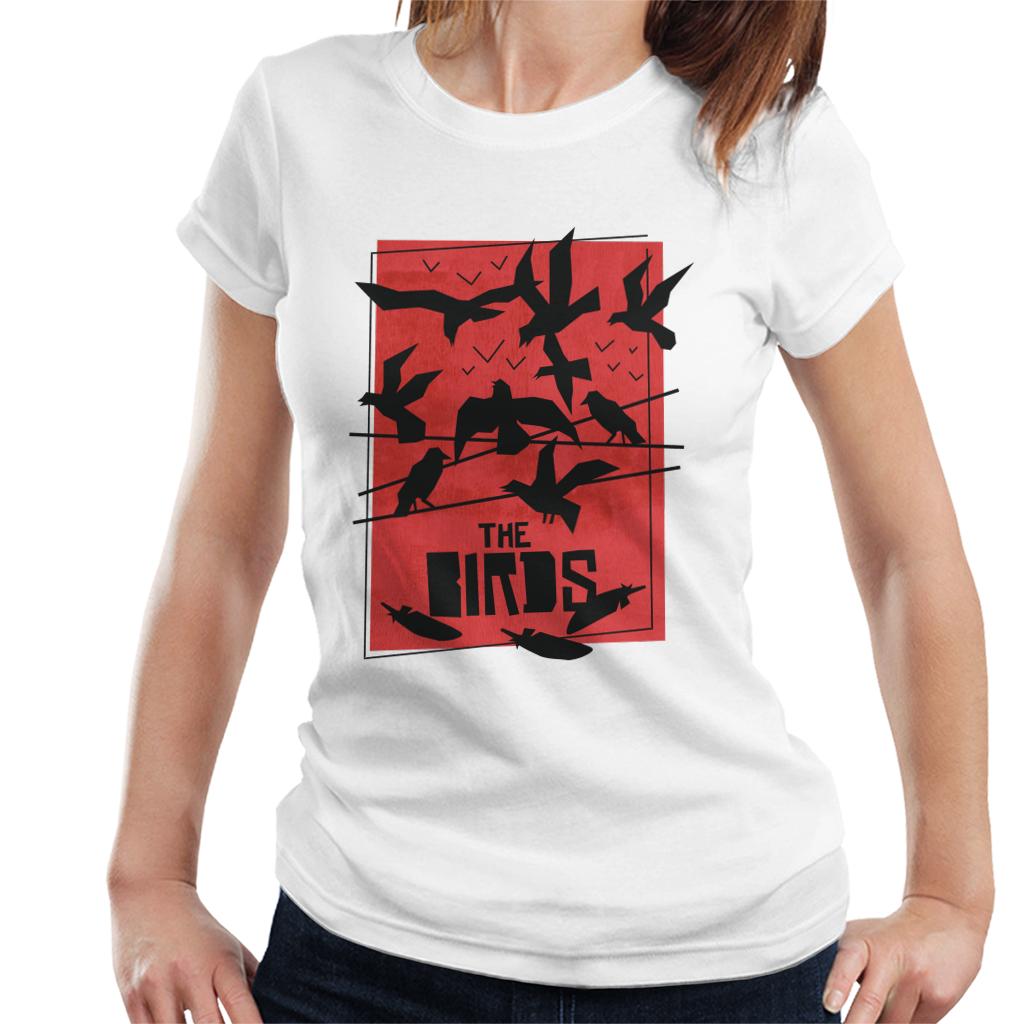 The Birds Power Line Silhouettes Women's T-Shirt-ALL + EVERY