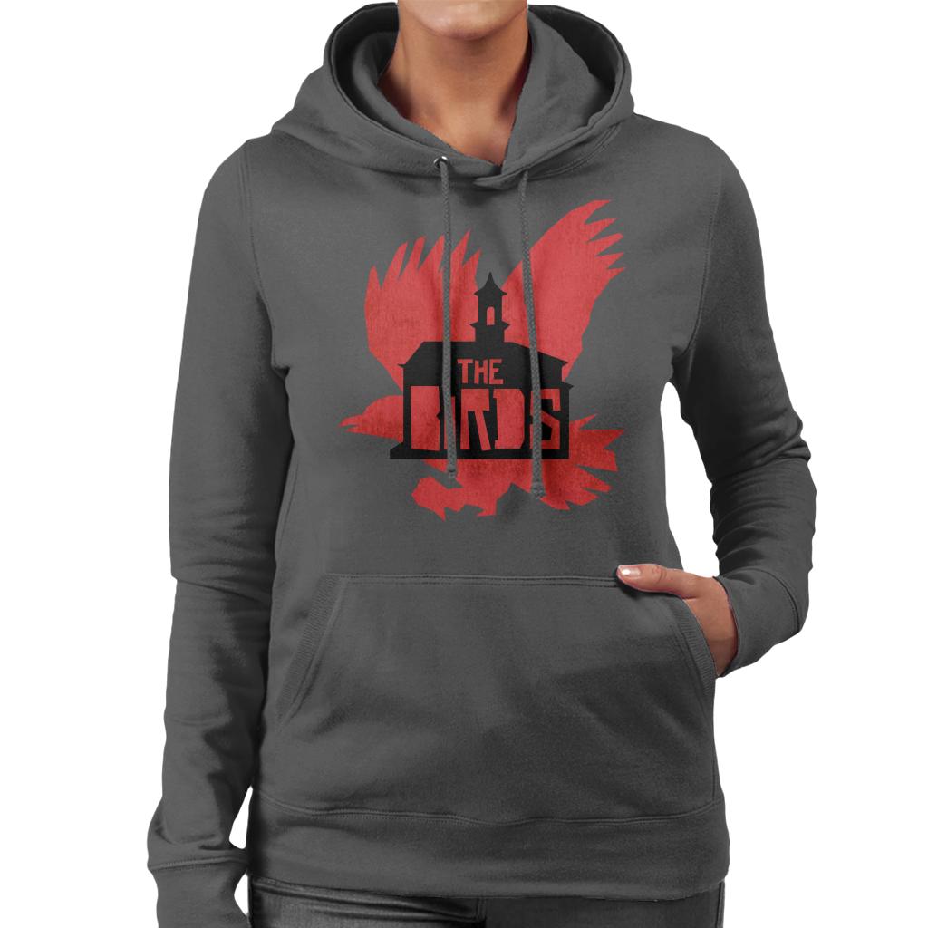 The Birds Schoolhouse Silhouettes Women's Hooded Sweatshirt-ALL + EVERY