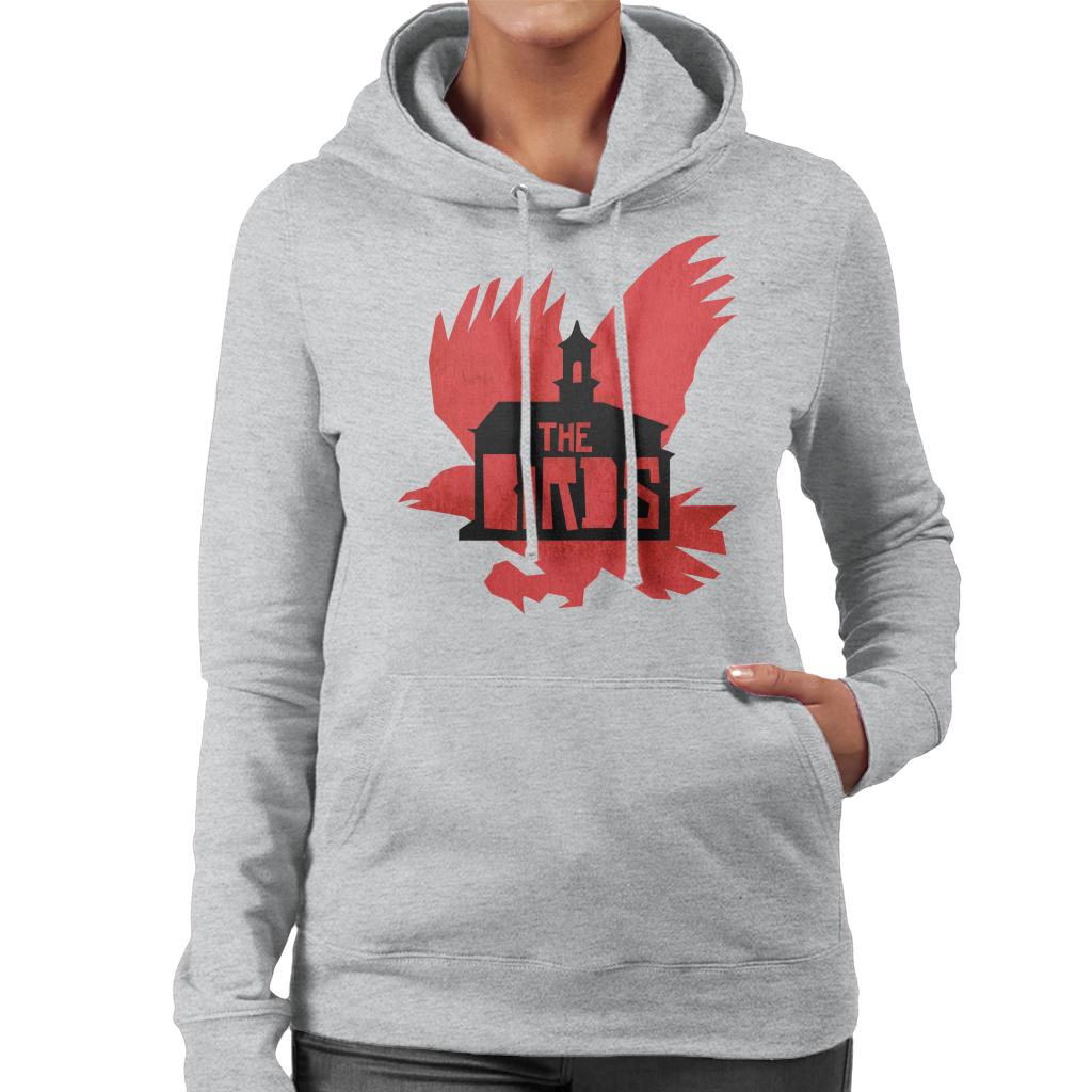 The Birds Schoolhouse Silhouettes Women's Hooded Sweatshirt-ALL + EVERY