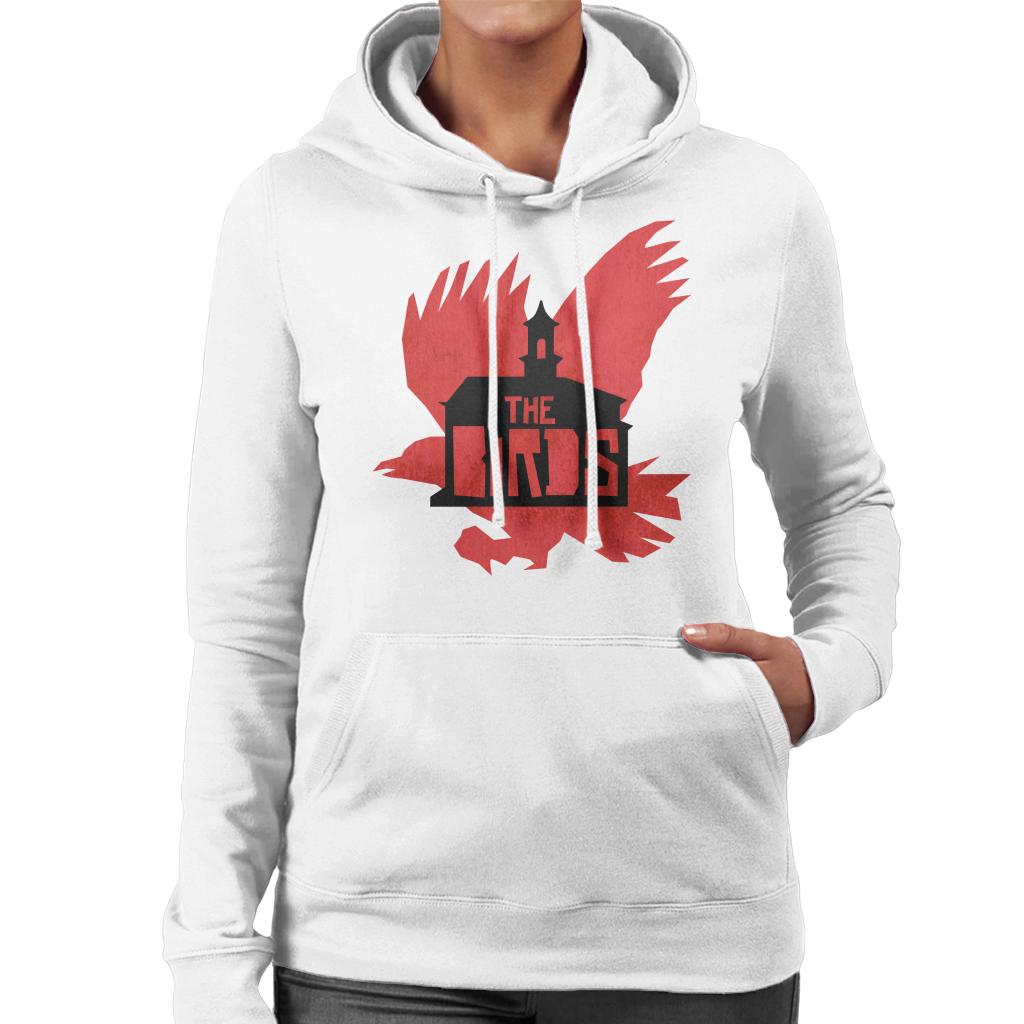 The Birds Schoolhouse Silhouettes Women's Hooded Sweatshirt-ALL + EVERY