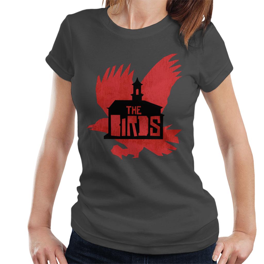 The Birds Schoolhouse Silhouettes Women's T-Shirt-ALL + EVERY